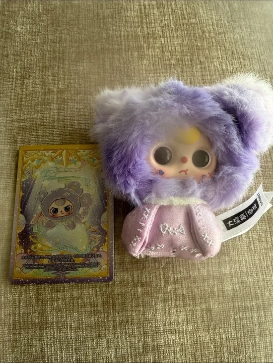 Baby three zodiac guardian Scorpio Bear Plush Keychain with Pastel Outfit