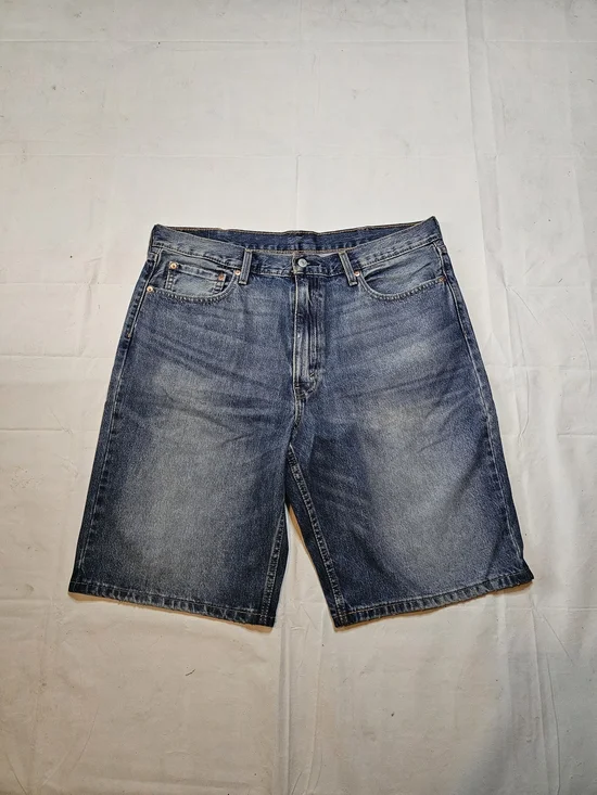 Levi's Blue Washed Denim Jean Shorts