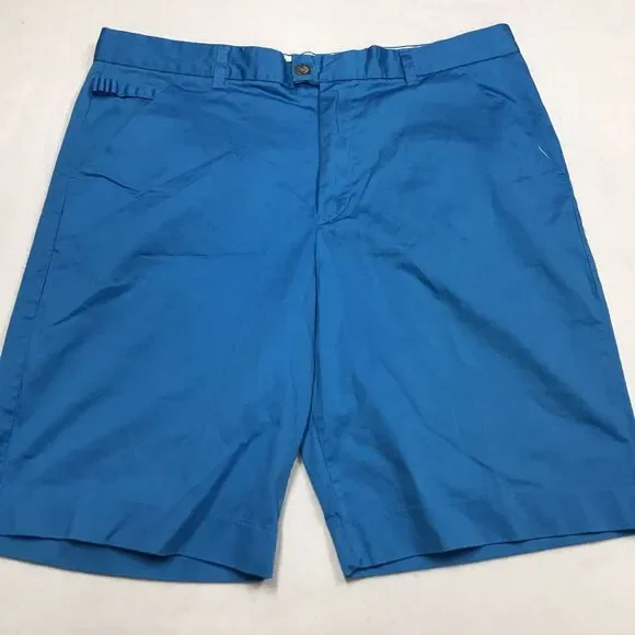 ROYAL & AWESOME Golf Shorts Men 38W Sky Blue Flat Front Stretch