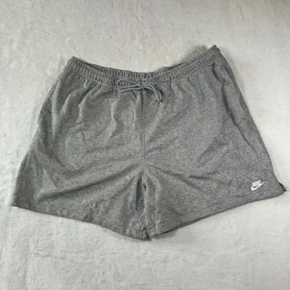 Nike Mens Sportswear Jersey Shorts Heather Gray XL Drawstring French Terry XL