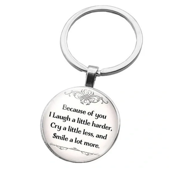 Love Friendship Silver Keychain