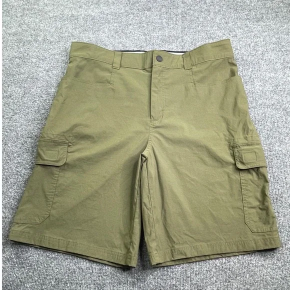 Orvis Cargo Shorts Mens 36 Green Stretch Nylon Outdoor Hiking Utility