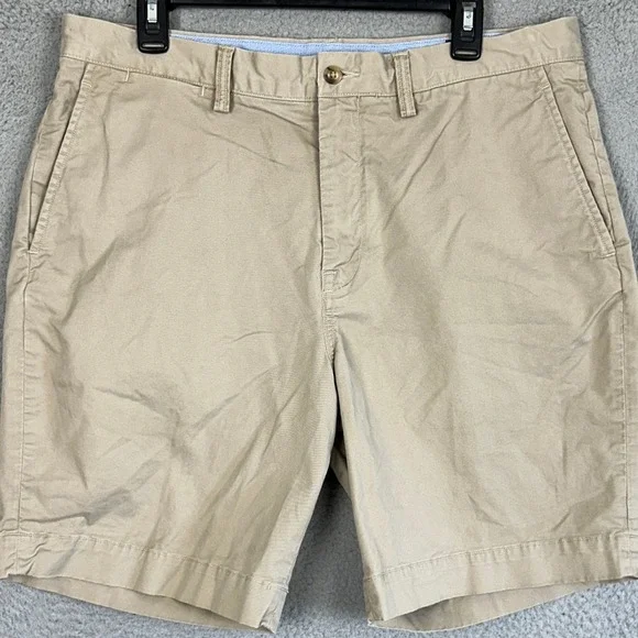 Polo Ralph Lauren Shorts Mens 35 Tan Khaki Stretch Classic Fit Chino Flat Front