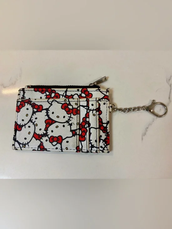 Official Hello Kitty Zip Card Wallet with Keychain Clip