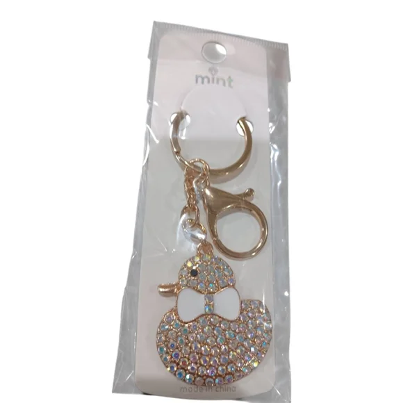 Duck your Favorite Valentine! Cute Iridescent Keychain Purse Backpack Charm!