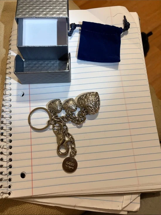 Silver Heart Charm Keychain - Women's Accessories Kathy Zeeland QVC