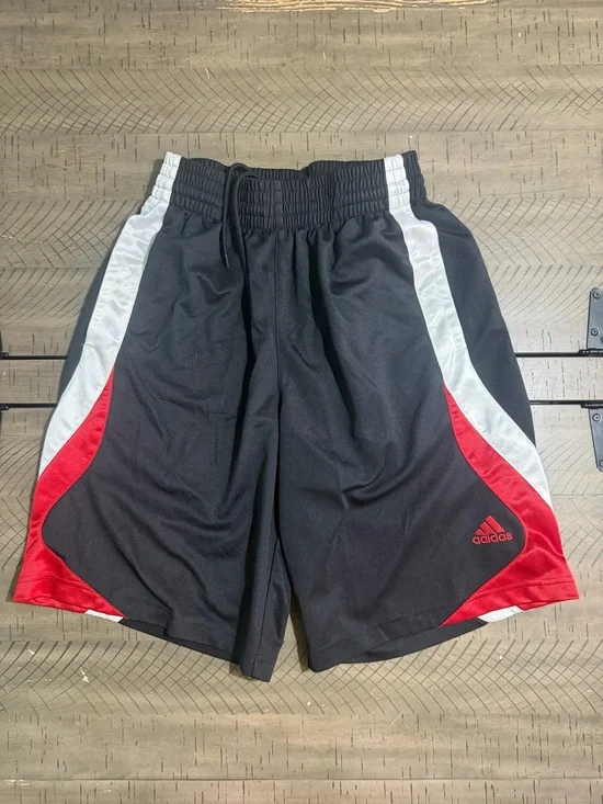 adidas Men’s Black, Red & White Performance Athletic Shorts