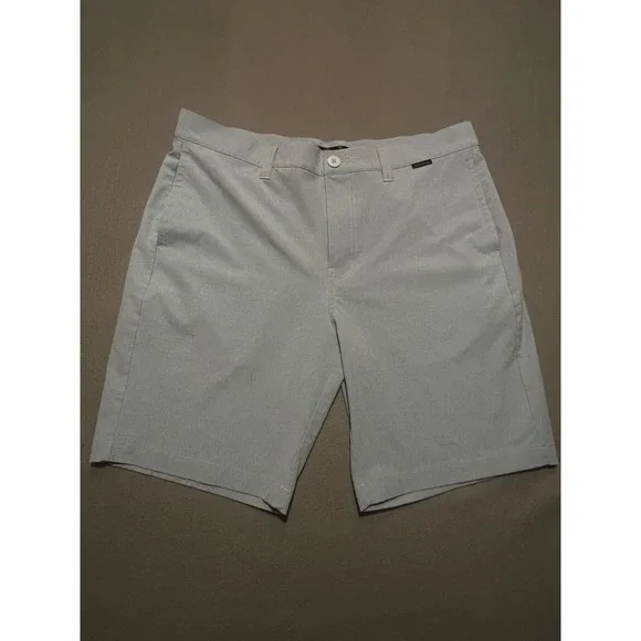 TravisMathew Golf Shorts Men's Size 35 Blue Striped Performance Stretch Chino