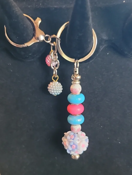 Cotton Candy Garden Dangle Keychain