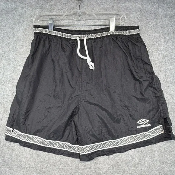Vintage 90s Umbro Soccer Shorts Adult XL Black Made In USA