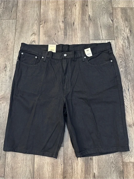Levis 469 Loose 100% Cotton Denim Shorts Men’s Size 46 Black