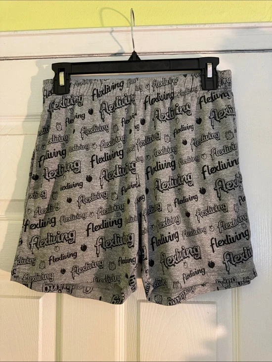 MEN’s Gray 'Flexliving' Printed Lounge 5” Shorts size XS (28-30)