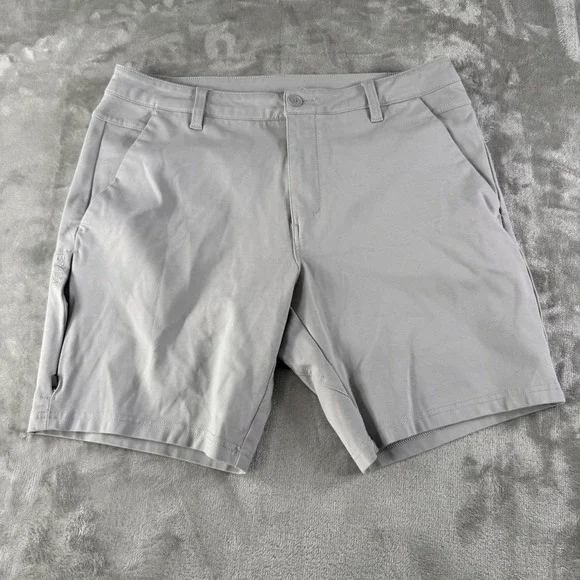 BYLT Premium Basics Mens Everyday Shorts 2.0 Grey Size 34 Stretch Performance