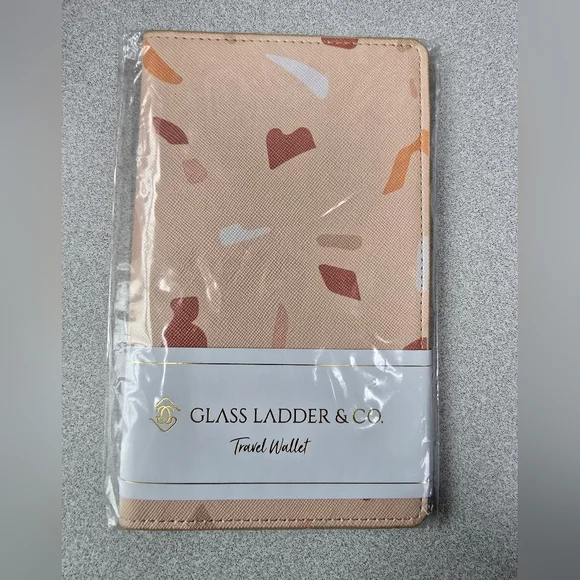 Glass Ladder & Co. Travel Wallet – Abstract Terrazzo Print (New)