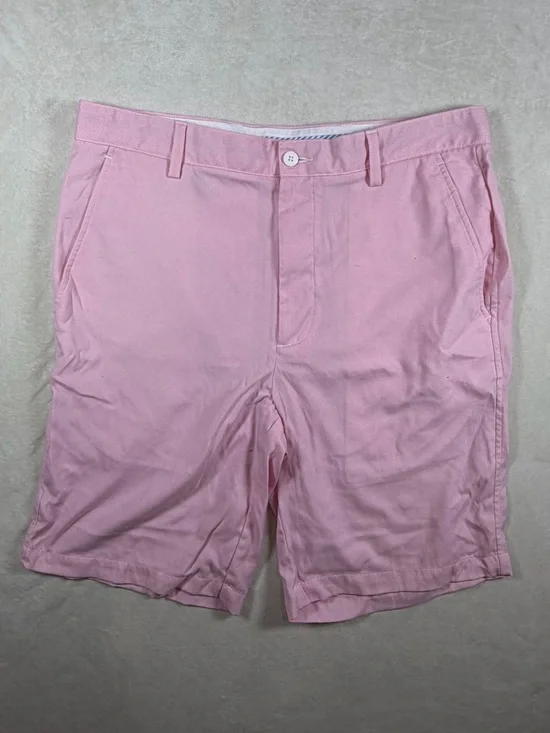 FootJoy 34W FJ Pink Flat Front Men's Chinos Golf Shorts