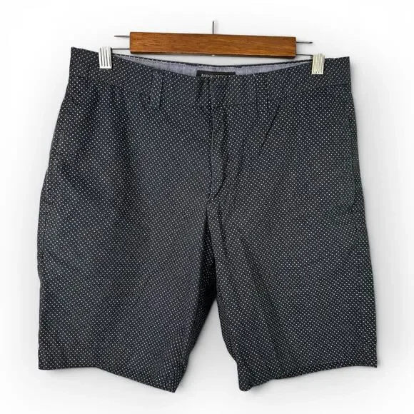 Banana Republic Mens size 30 Aiden Club Shorts Blue Geometric Cotton Preppy