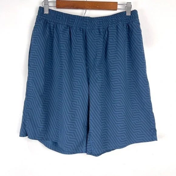 Peloton Turin Shorts Blue Logo Athletic Lined Men's Size Large 8