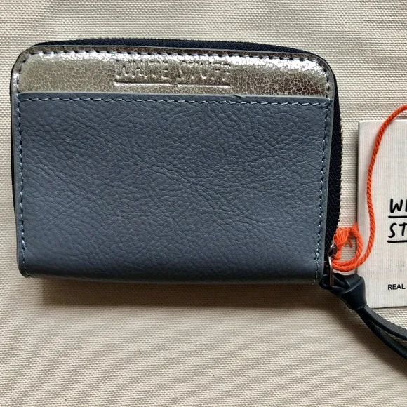 NEW ZIP AROUND CARD CASE PURSE‎ GENUINE LEATHER