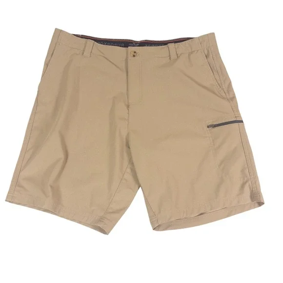 ZeroXposur Mens Performance Cargo Shorts Tan Khaki Stretch Hiking Golf Size 40