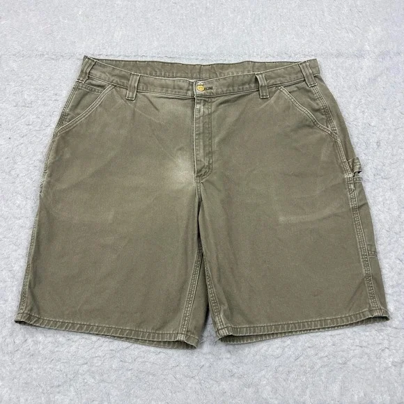 Carhartt Shorts‎ Men's 42 Brown Washed Twill Work Carpenter 10