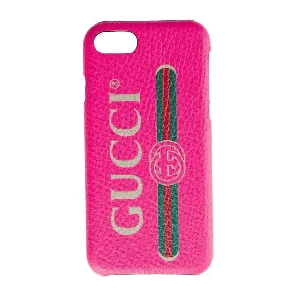 Authentic Gucci Leather Logo Phone Case w/ Tags IPhone 8 Plus Phone Case