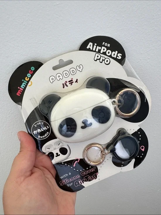 PADDY Panda Silicone AirPods Pro Case with Keyring