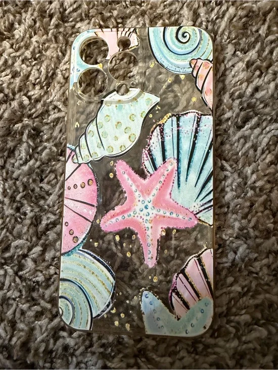 iPhone 13 Pro Max beach seashell phone case