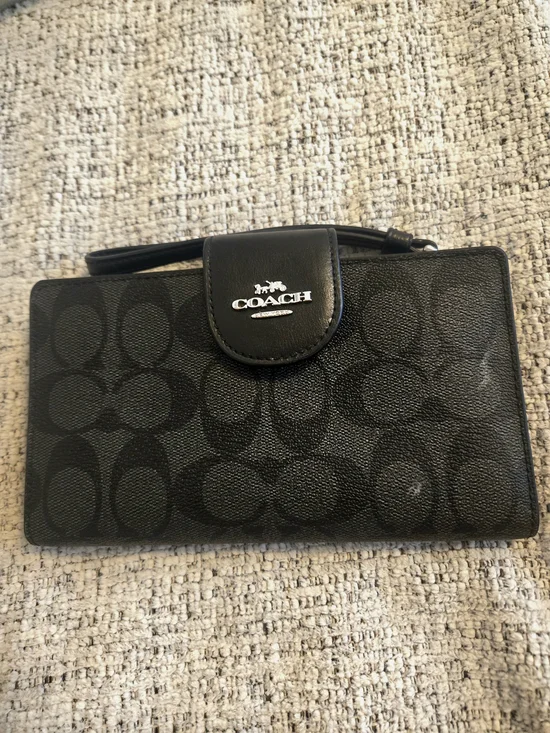 COACH Black Phone Wallet