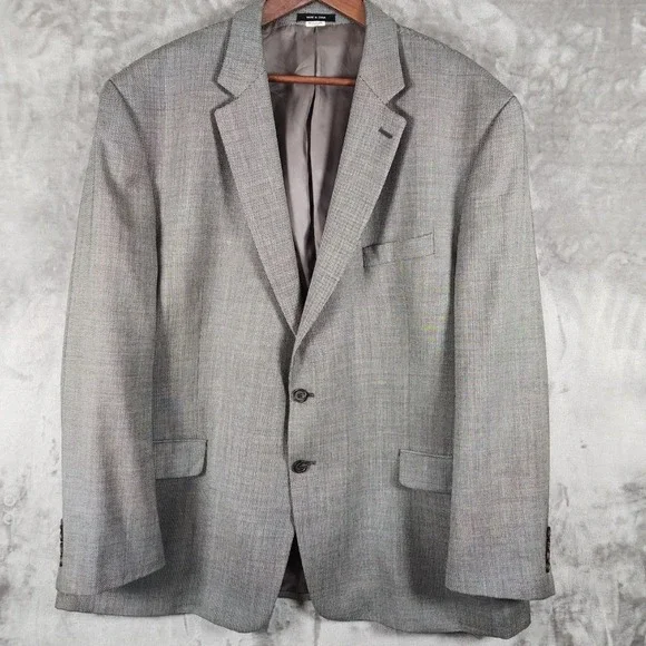 Lauren Ralph Lauren Blazer Mens 50R Gray Birdseye Wool Classic Preppy Career‎