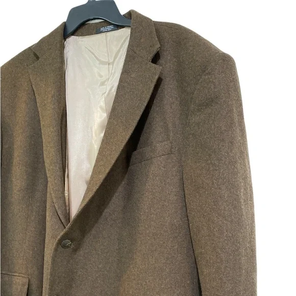 Oscar de la Renta brown suit blazer jacket wool brown