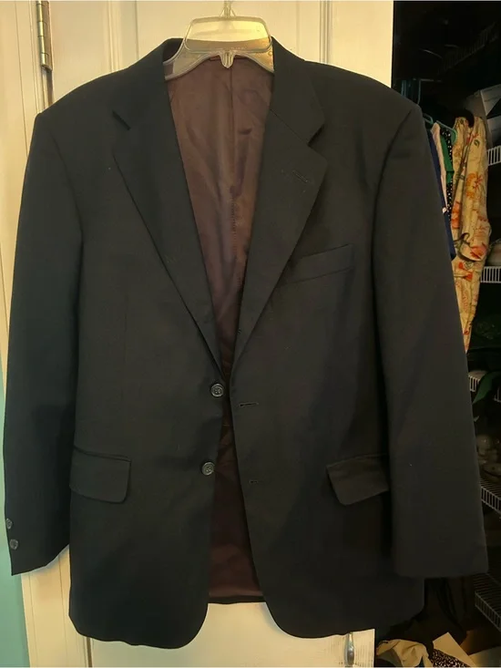 Jos. A. Bank Navy Blue Men's Sport Coat Blazer made in Italy cashmere wool