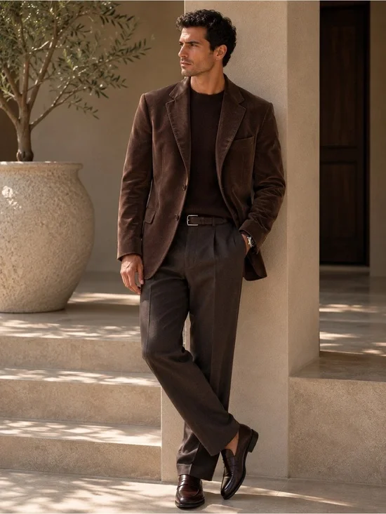 Hugo Boss Espresso Brown Corduroy Sport Coat
