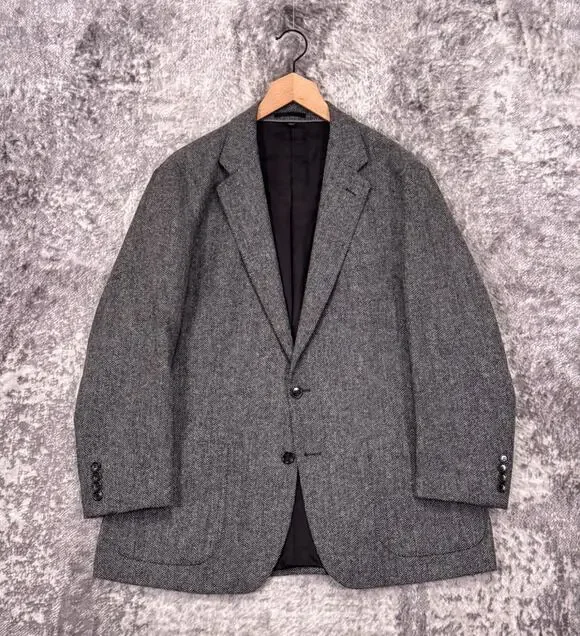 J Crew Ludlow Blazer 44 R Mens Slim British Moon Tweed Herringbone Sport Coat