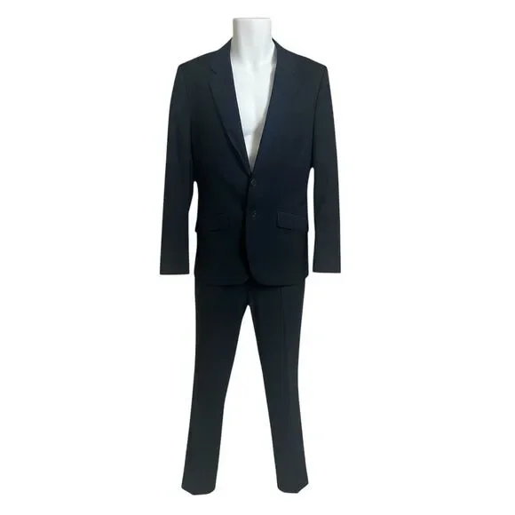 Men’s H&M Navy Slim Fit Suit Set Jacket 36R & Pants 30R (29
