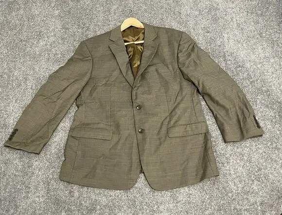 Geoffrey Beene Suit Jacket Mens 44 R Green Sport Coat Classic N70