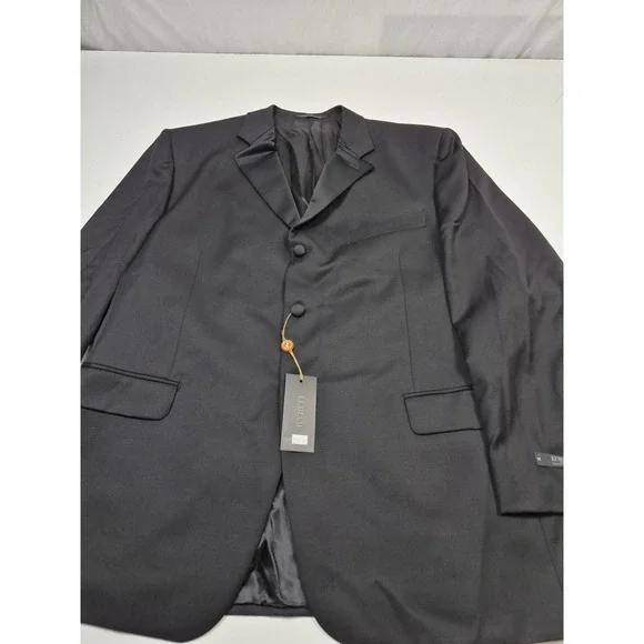 Loro Piana Lubiam Tuxedo Jacket Mens 48R Black Super 120s Wool 3 Button Italy
