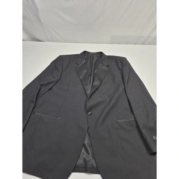 Giorgio Bissoni Suit Jacket Mens 50 Long Gray Wool Tuxedo Notch Lapel NWT FLAW