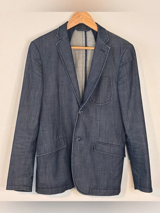 Frank & Oak Men's Indigo Blue Sport Coat Men’s Size 36R
