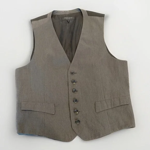 Vintage Rag & Bone Men's Vest, Sz 42, Gray, USA , Waiter