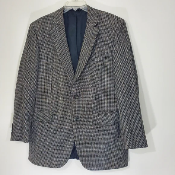 Jos. A. Bank Wool/Silk Checked Blazer, Size 41L