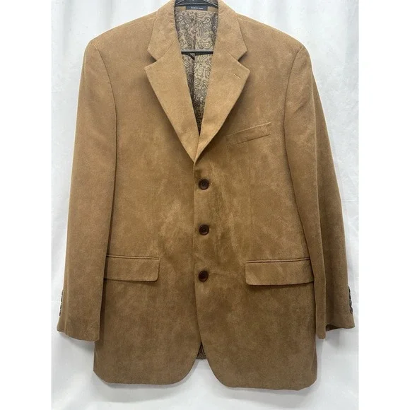 Ralph Lauren Dillards 43L Brown Blazer Jacket Sport Coat‎ Brown Lined