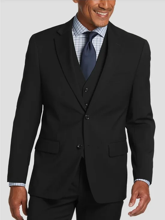 Tommy Hilfiger Men's Black Suit Jacket Modern Fit Formal Ocassion Wedding Guest