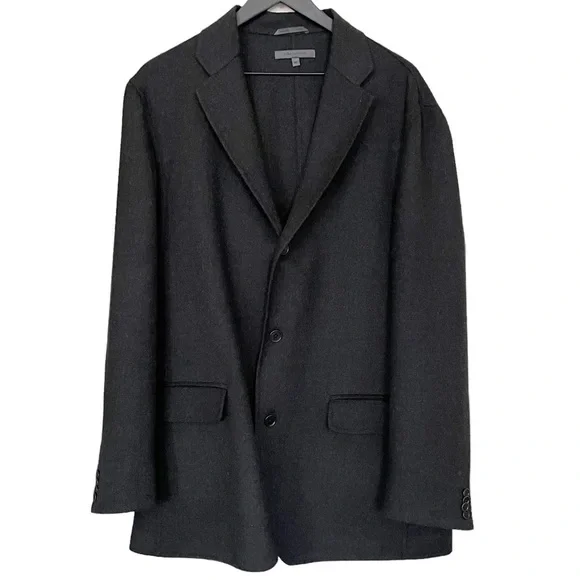 John Varvatos Men’s Wool Unstructured Blazer Coat Gray Size Large Made in Italy