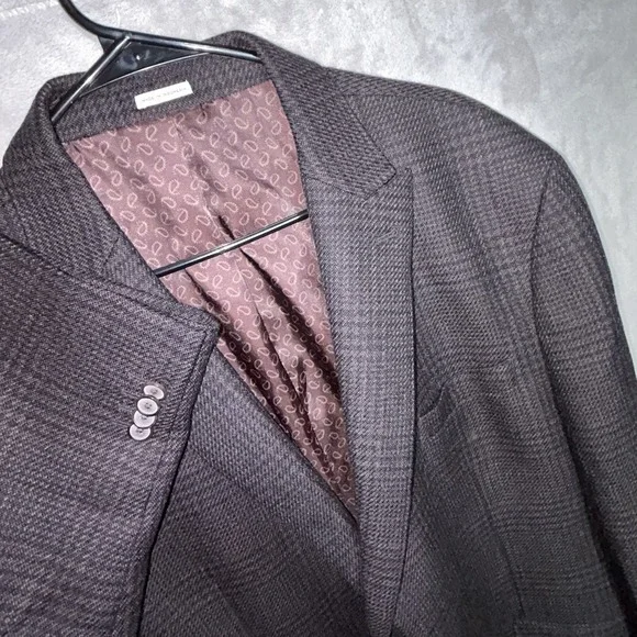 TESSUTO ITALIANO LeoMaster JOSEPH ABBOUD HERITAGE BLAZER SIZE 50L Brown Double
