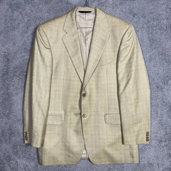 Coppley Sport Coat Men 39R Silk Wool Blazer Bocelli 2112 Shadow Plaid Designer