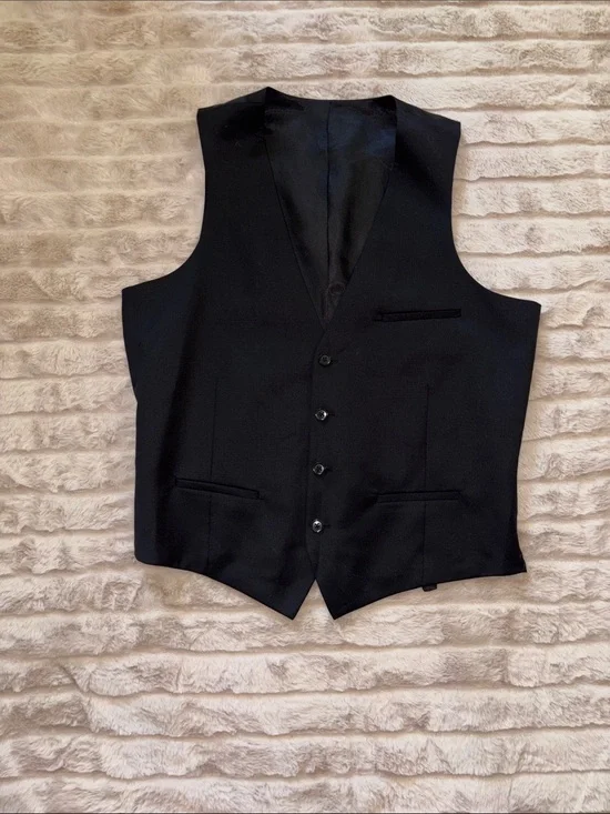 Express Men's Black Tailored Dress Vest