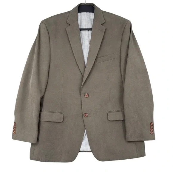 Lauren Ralph Lauren Mens 43R Taupe Brown Two Button Sport Coat Blazer Jacket‎