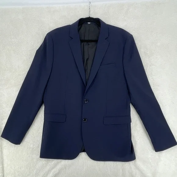 Express Blazer Mens 42R Navy  Slim Sport Coat Performance Stretch Work Travel