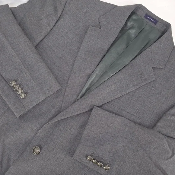 Stafford Mens 42R 100%‎ Wool Gray Crosshatch Sport Coat Blazer Jacket Corpcore