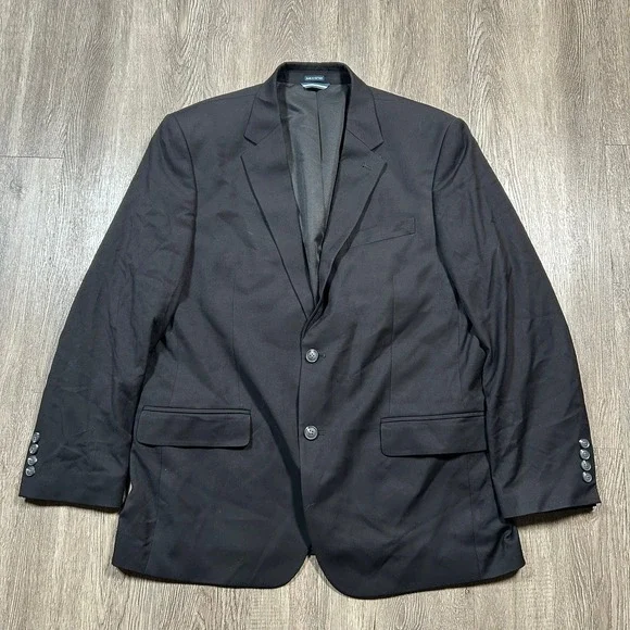 Saddlebred Blazer 44R Black Motion Stretch Two Button Sport Coat